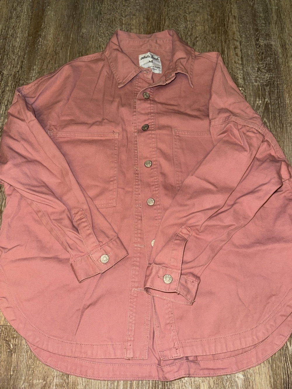 White Birch Dusty Pink button up, Shacket
